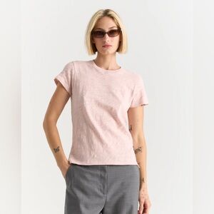 ATM cotton slub baby tee in light pink
